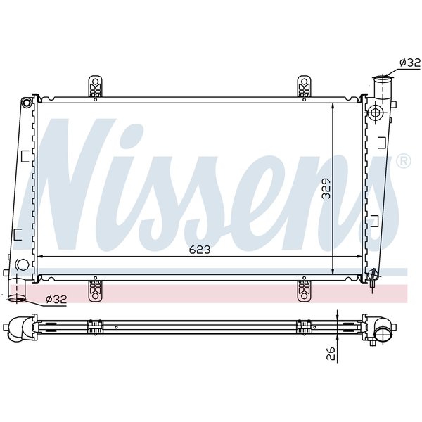 Nissen Nissens Radiator, 65551A 65551A